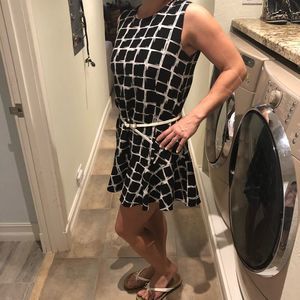 JOY JOY drop waist dress with belt